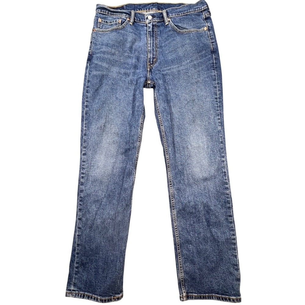 Levi's Blue 514 Straight Fit Denim Jeans Mens 36x32